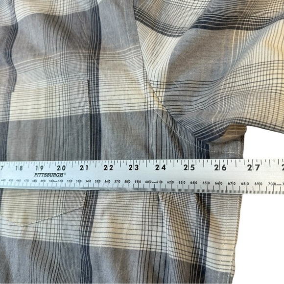 Viyella Blue Plaid Short Sleeve Button Up Shirt Mens XL - Picture 6 of 7